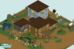 Sims 1 — Wild Wild West: Small Farm by stephanie b. — The Wild Wild West has come to Simsville! This lot is a cozy