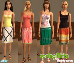 Sims 2 — Spring Flirts Collection by SIMplyCurvy — This fun, flirty collection features a variety of this Spring's
