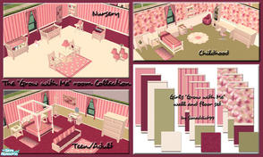 Sims 2 — Girl's "Grow with Me" Room Collection by Simaddict99 — This set will take your Sim girl from