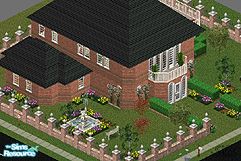 Sims 1 — Lady Byronesse Manor by EarthGoddess54 — Both stalwart and exquisite, this 2-story brick manor has plenty of