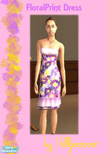 Sims 2 — Floral Print Dress by Hellfrozeover — Perfect for spring picnics on campus with all your friends or that special