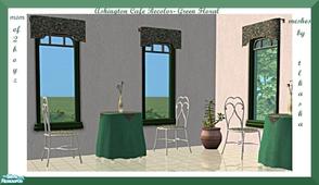 Sims 2 — Ashington Cafe Recolor- Green Floral by mom_of2boyz — This is a recolor of the Ashington Cafe by tlkaska. 