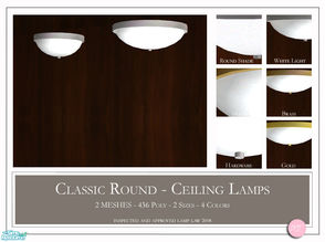 Sims 2 — Classic Round Ceiling Lamp by DOT — Classic Round Ceiling Lamp. 2 Sizes. 2 MESHES. Sims 2 by DOT of The Sims