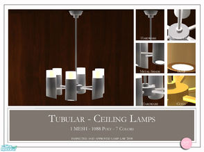 Sims 2 — Tubular Ceiling Light by DOT — Tubular Ceiling Light. 1 MESH Plus Recolors. Sims 2 by DOT of The Sims Resource.