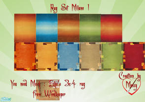 Sims 2 — Rug Set Milano 1 by Muccy — This is the Rug Recolor Set. I thank Windkeeper and Echo for the wonderful mesh. I
