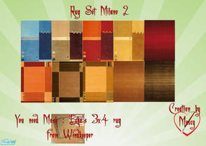 Sims 2 — Rug Set Milano 2 by Muccy — This is the Rug Recolor Set. I thank Windkeeper and Echo for the wonderful mesh. I