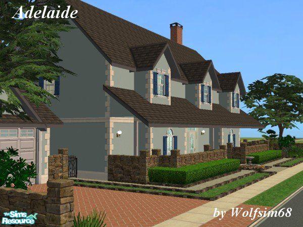 Sims 2 — Adelaide by Wolfsim68 — This lovely home has a Formal Living, Dining, Music Room, Family Room & Kitchen off
