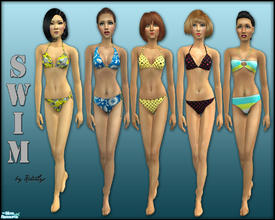 Sims 2 — Swimwear set 2 by katelys — 5 colourful swimsuits for teens