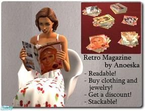 Sims 2 — Retro Magazine with extra options by AnoeskaB — Readable retro magazine with extra\'s! Give your sims the ease
