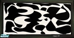 Sims 2 — Black & White Abstract 2 by ziggy28 — Re-colour of the Poisonous Forest in a black and white abstract