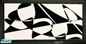 Sims 2 — Black & White Abstract 1 by ziggy28 — Re-colour of the Poisonous Forest in a black and white abstract