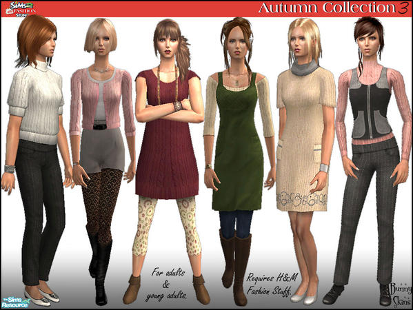 Sims 2 — H&M Autumn Collection Part 3 by BunnyTSR — Part 3 of my Autumn Collection of complete outfits using H&M
