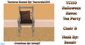Sims 2 — TC110 Halloween Havoc Tea Set -  Chair B by luvmy7 — I recolored this set using the wonderful TC110 textures