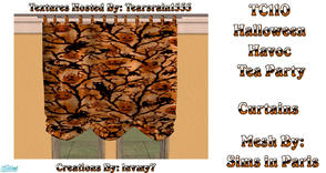 Sims 2 — TC110 Halloween Havoc Tea Set - Curtains 1 by luvmy7 — I recolored this set using the wonderful TC110 textures