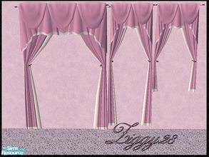 Sims 2 — Ziggys Tie-Back Plain Curtains by ziggy28 — Re-colour of the Maxis tie-back curtains in plain dusky pink. This