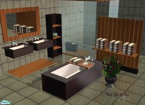 Sims 2 — Bathroom Carlos by marilu — 1 Meshset + 4 Recolors