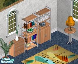 Sims 1 — System Livingroom by Secret Sims — Includes: Bookcases(3), Endtable