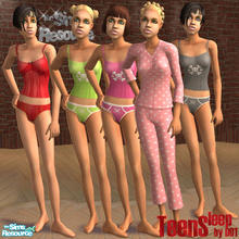 Sims 2 — TeenSleepSummerWear by DOT — Teen Sleep Summer Wear