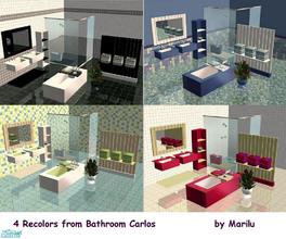 Sims 2 — Recolors Bathroom Carlos by marilu — 4 Recolors from Bathroom Carlos