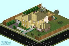 Sims 1 — Affordable Dream: Cobblestone Garden by stephanie_b. — Cobblestone Garden is an affordable shell for the