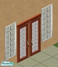 Sims 1 — Block Window Set by LMRichardson — Includes: Window, Door
