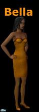 Sims 2 — Bella - Orange Dress by andi and grim — This isn\'t really a dress, it\'s a top and a skirt, they were requested