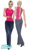 Sims 1 — Cow Girl6 by DOT — A hot pink top with flower attached, worn with blue jeans and heeled boots :) All 3 skin