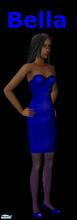 Sims 2 — Bella - Dark Blue by andi and grim — This is a dark nearly navy blue dress in the style of Bella Goth\'s, once