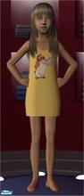 Sims 2 — Winnie The Pooh and Friends PJs Set 1 - Poohnfriends PJ 7 by midland_04 — Owl on a sunset Yellow Background,