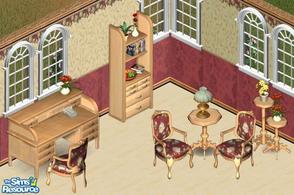 Sims 1 — Grandma Light Study by Secret Sims — Includes: Bookcase, Chair, Desk, Endtable, Pedestal