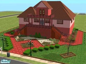 Sims 2 — Rose Red Valley (with basement pool) by kinder10000 — Home features 1 bed, one bath and a basement pool.