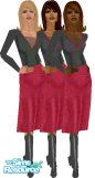 Sims 1 — Red Fall by Birbir — With this ensemble you'll have a fashionable fall. All skintones, no heads.