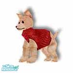 Sims 1 — Pedro Red by TSR Archive — This little PARIS pooch want-a-be is wearing a designer angora knit sweater, comes in