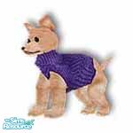 Sims 1 — Pedro Navy by TSR Archive — This little PARIS pooch want-a-be is wearing a designer angora knit sweater, comes