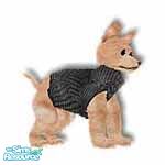 Sims 1 — Pedro Black by TSR Archive — This little PARIS pooch want-a-be is wearing a designer angora knit sweater, comes