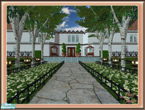 Sims 2 — George V Hotel by foxysensei — A classy upmarket hotel for your Sims, with indoor swimming pool, spa, gym, games