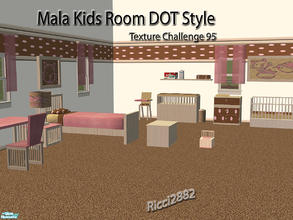 Sims 2 — Mala Kids Room DOT Style by TheNumbersWoman — A Recolor of the Mala Kids room using DOT\'s textures. Family Fun