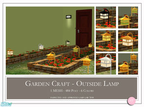 Sims 2 — Garden Craft Lamp by DOT — Garden Craft Lamp. Outdoors. 1 Mesh Plus Recolors. Sims 2 by DOT of The Sims