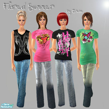 Sims 2 — Flared Summer by Elena. — Requires mesh by the lovely NataliS! Enjoy!