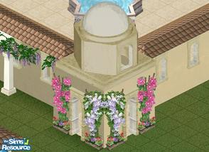 Sims 1 — Greek Dome Set in Established Gold by hippichick — Includes: Dome, Arched door, Arched Window