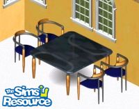 Sims 1 — Modern Dining Room by Secret Sims — Includes: Chair, Table