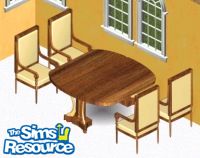 Sims 1 — Elegant Dining Room by Secret Sims — Includes: Chair, Table