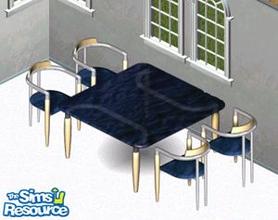 Sims 1 — Modern Water Dining Room by Secret Sims — Includes: Chair, Table