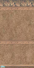 Sims 2 — Chocolate Leaf by katalina — Elegant Victorian wallpaper in browns and leaf border.