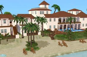 Sims 2 — JPislandhotel1 by juttaponath — Mediterranean inspired beach hotel with rental houses. Only maxis objects.