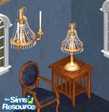 Sims 1 — Chandelier Lamps by Secret Sims — Includes: Table Lamp, Wall Sconce