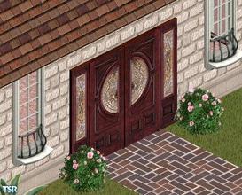 Sims 1 — Brazilian Mahogany Set by victoriamayorofthetown — Includes: Door, Window