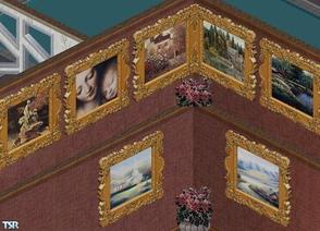 Sims 1 — HD Matching Paintings 2 by Lorah — Includes: Paintings(7)