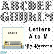 Sims 2 — Checkerboard Letters - A to M by Raveena — After many requests for some new letters I finally got around to it.