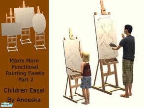 Sims 2 — Maxis More Functional Painting Easels Part 2: Children Easel by AnoeskaB — Smaller children painting easel, no